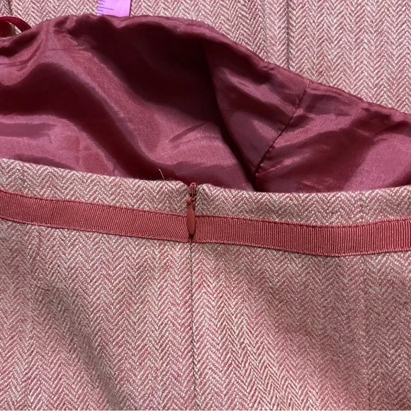 Talbots Pink Midi Pencil Skirt with Pleated Design - Picture 7 of 7